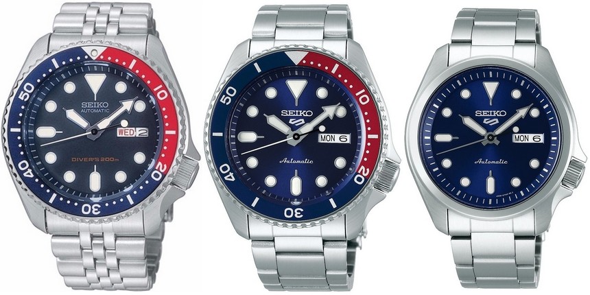 Podobnost Seiko SKX009, Seiko 5 Sports 2019 SRPD53 a nové Seiko 5 Sports 2020 SRPE53